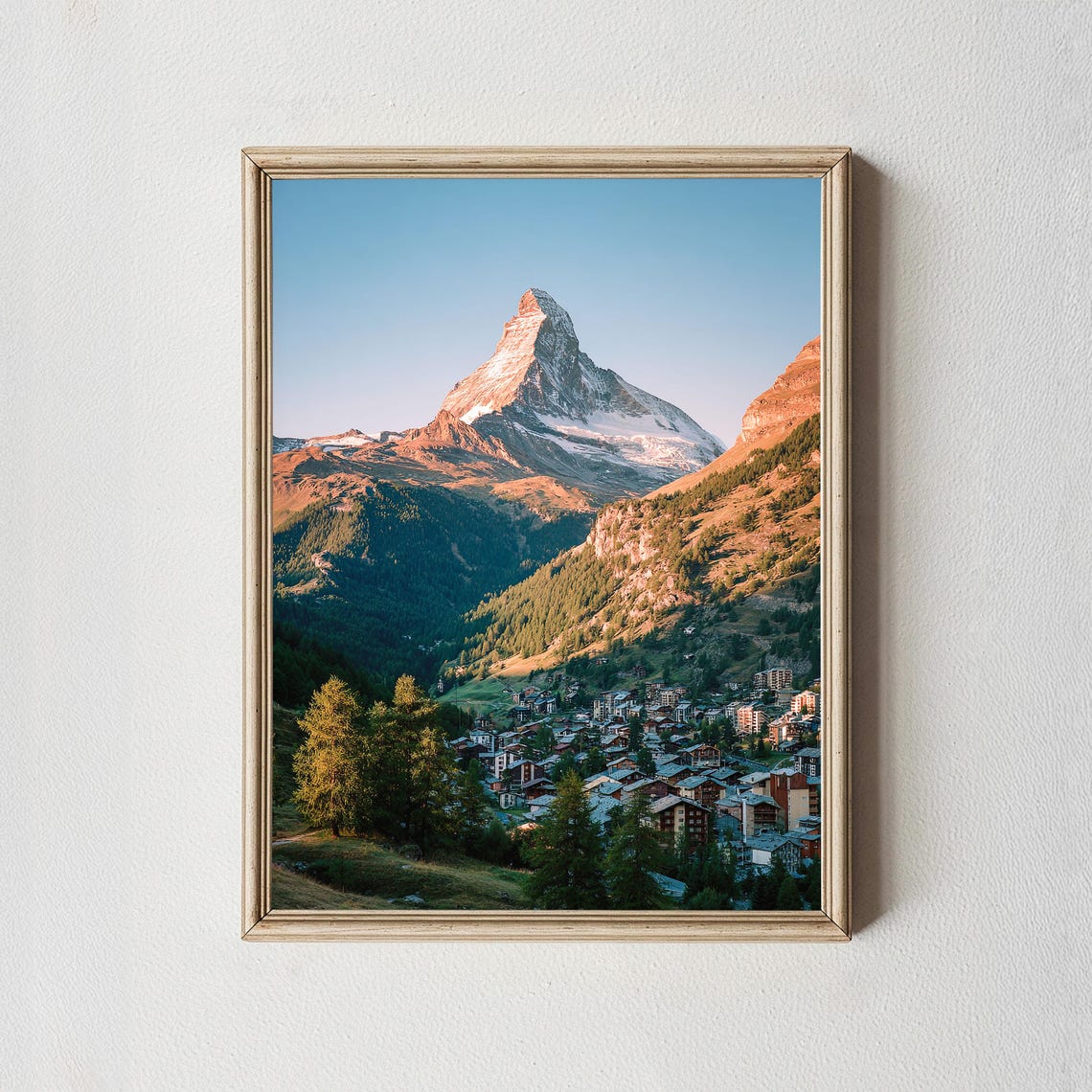 Matterhorn Switzerland Zermatt Village Summer Mountain View Poster