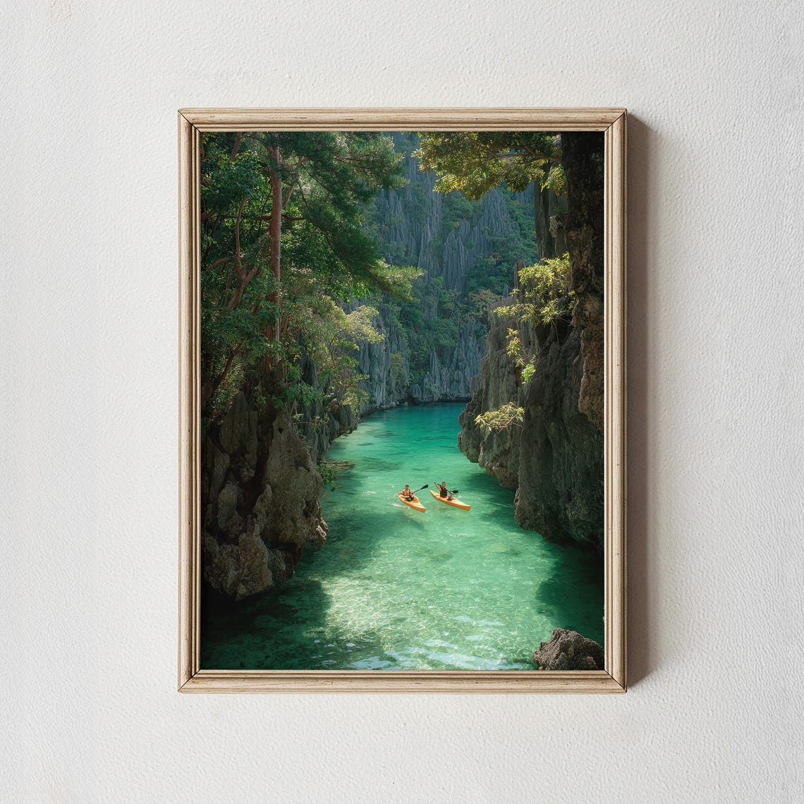 Tropical Lagoon Kayaking Print Emerald Water Landscape Photography