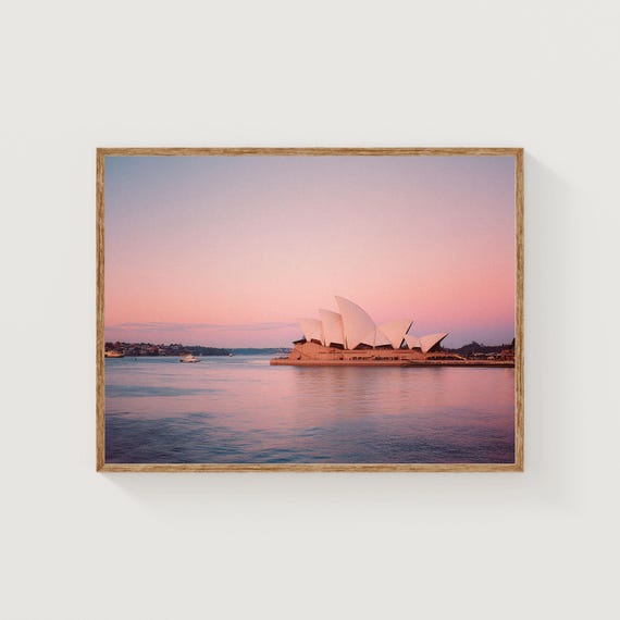 Sydney Opera House Print Sunset Harbour View Australia Fine Art