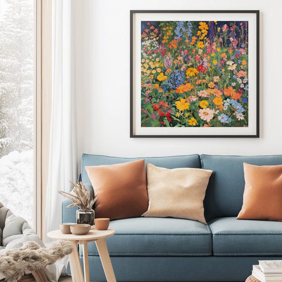 Wildflowers Art Print, Nature-Inspired Botanical Decor