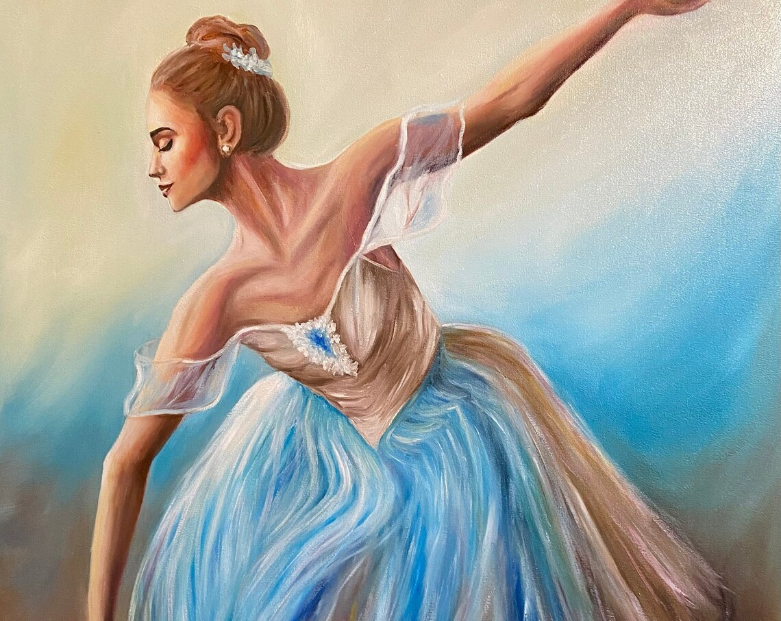Ballerina Oil Painting Original Abstract Ballerina Dance Paintings On Ballet Painting Ballerina Wall Decor Ballet Art - Image 3