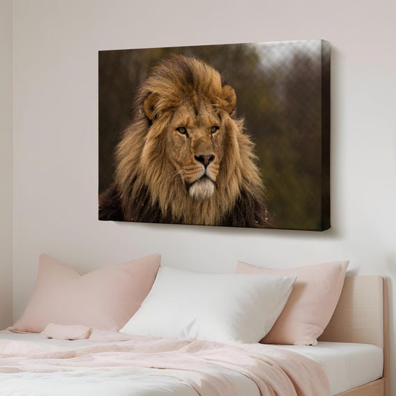 Lion Decorative Canvas Painting Animal Wall Decor Housewarming Gifts Art Modern