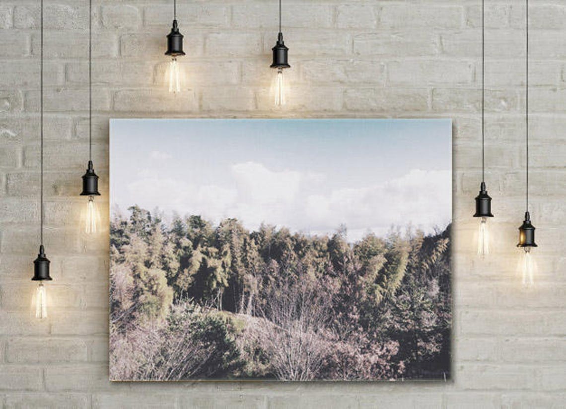 Pastel Mountain Forest Landscape Scenic Nature Photography Poster - Image 2