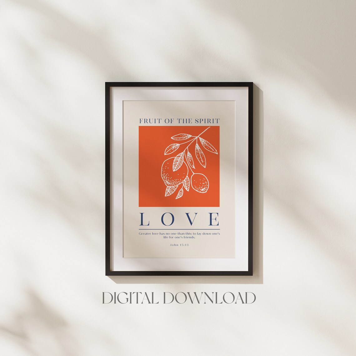 Fruit of the Spirit Love John 15:13 Modern Botanical Art Print - Image 6
