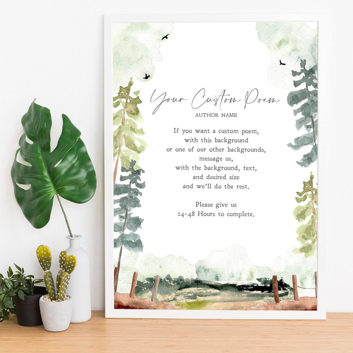 Customized Poem Commission Personalized Poster, Art Print - Image 2