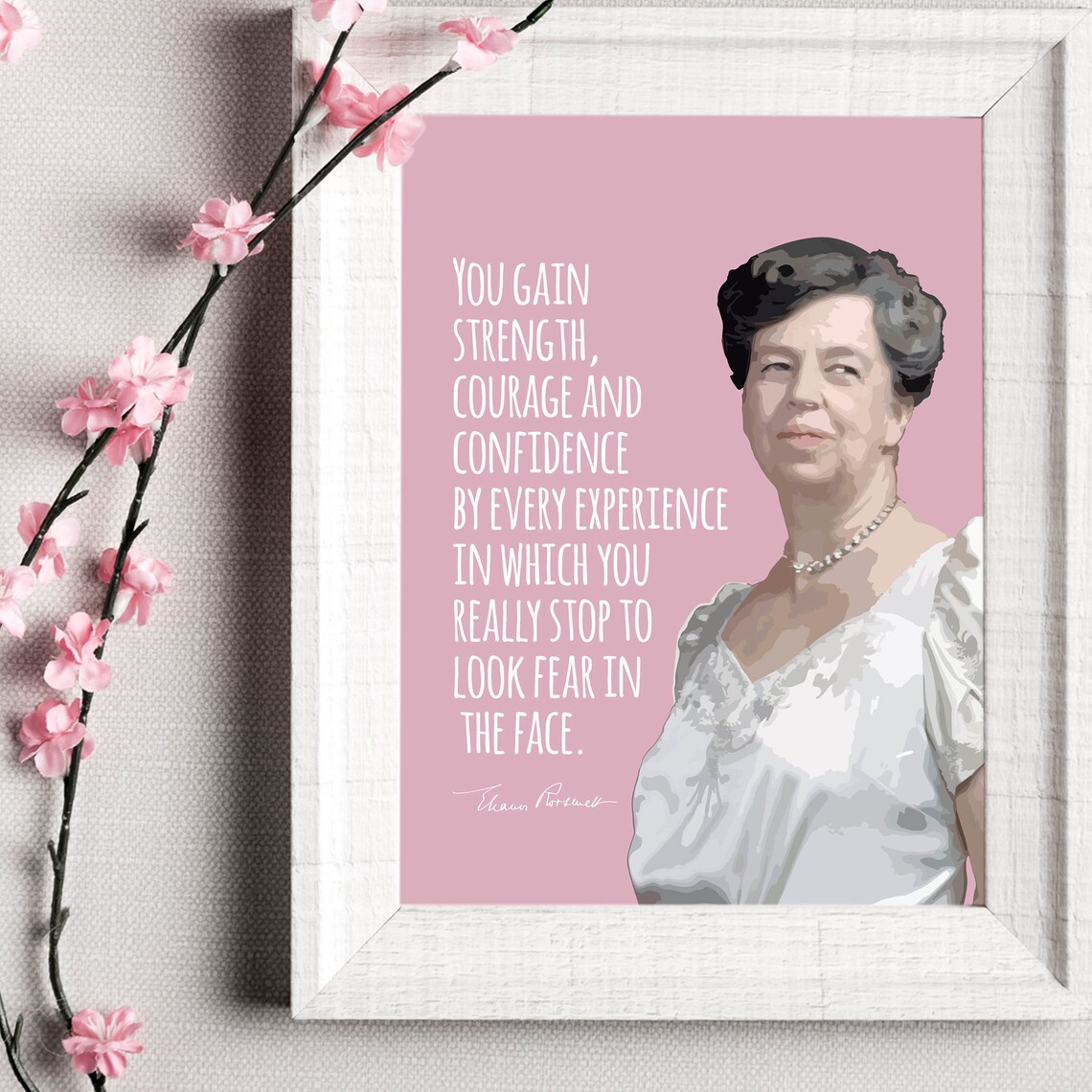 Eleanor Roosevelt Feminism Quote Wall Art Print