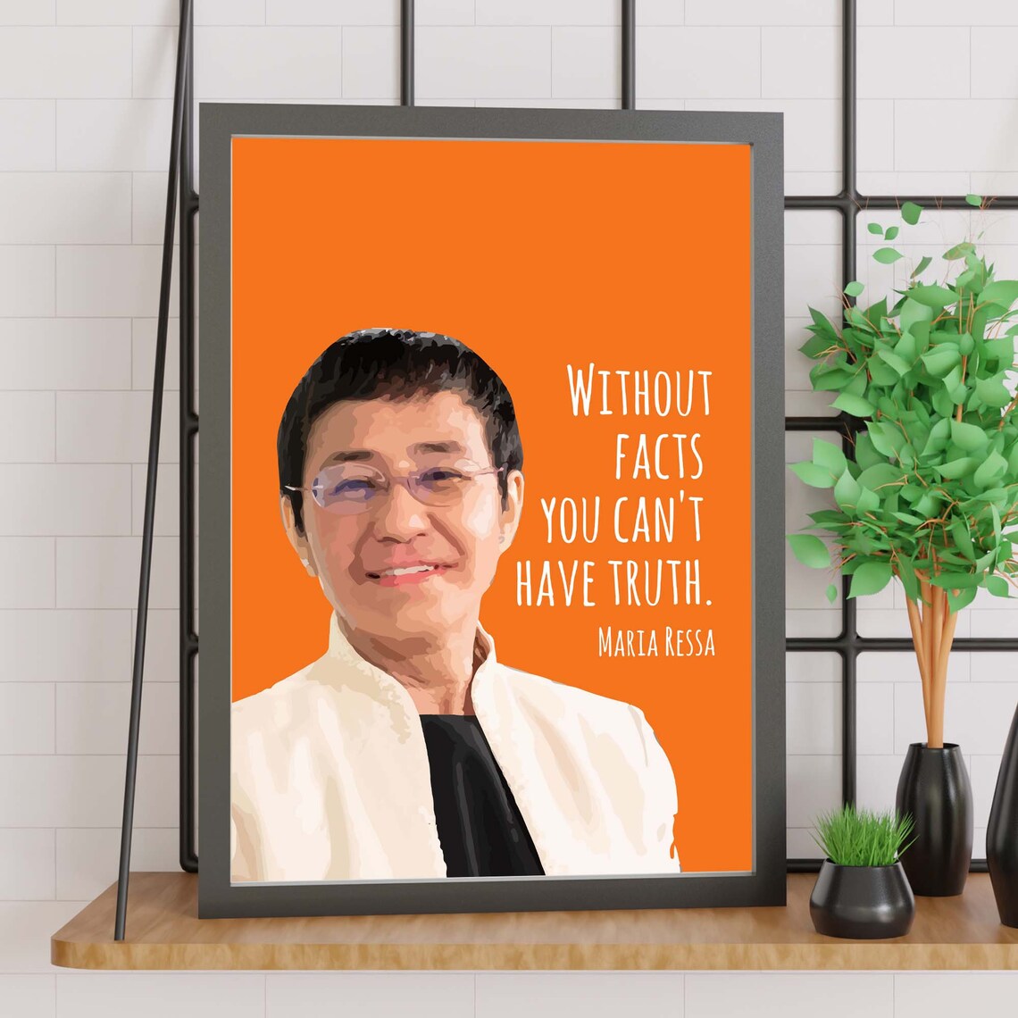 Maria Ressa Without Facts You Cant Have Truth Quote Wall Art Print