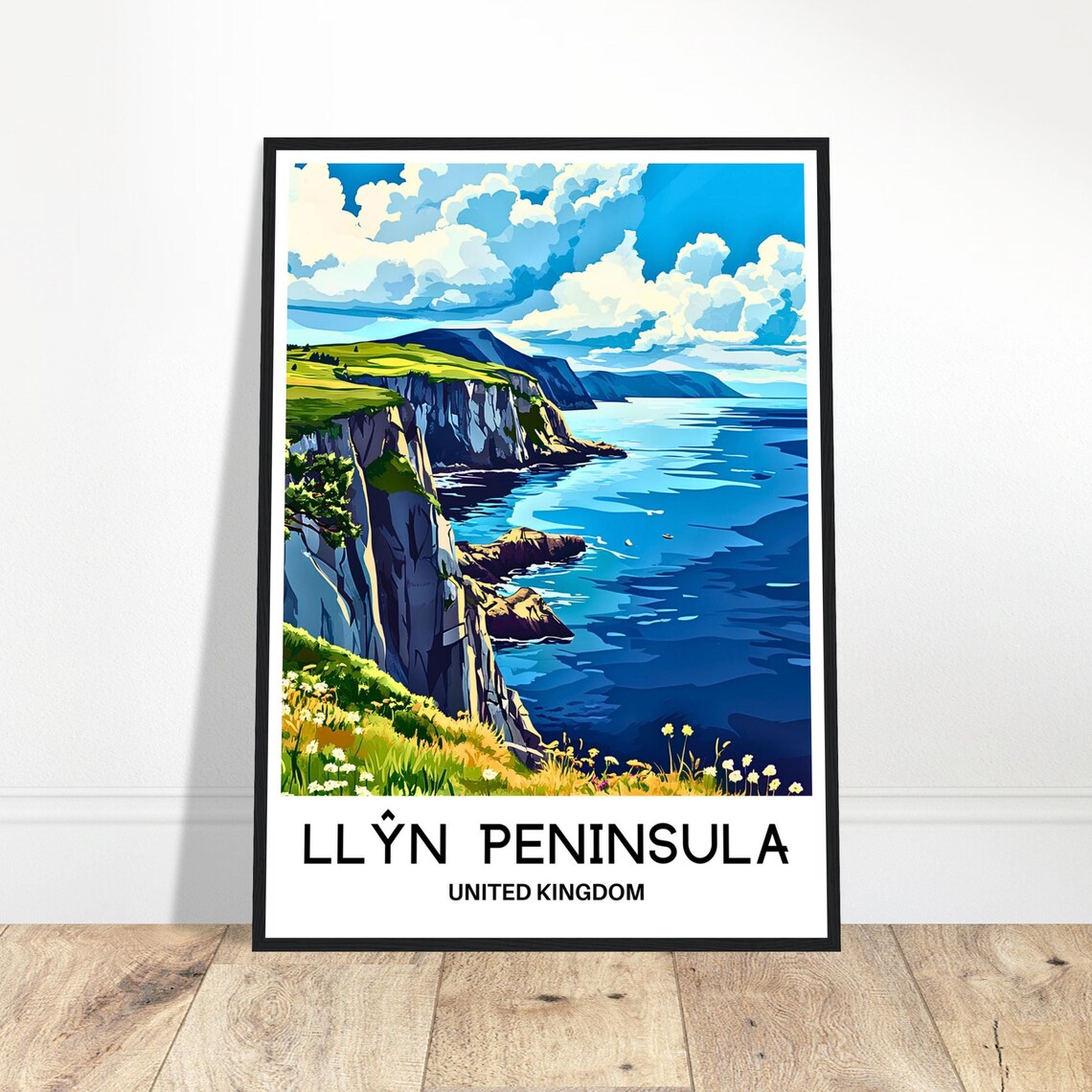 Llyn Peninsula Wales Dramatic Sea Cliffs United Kingdom Travel Poster