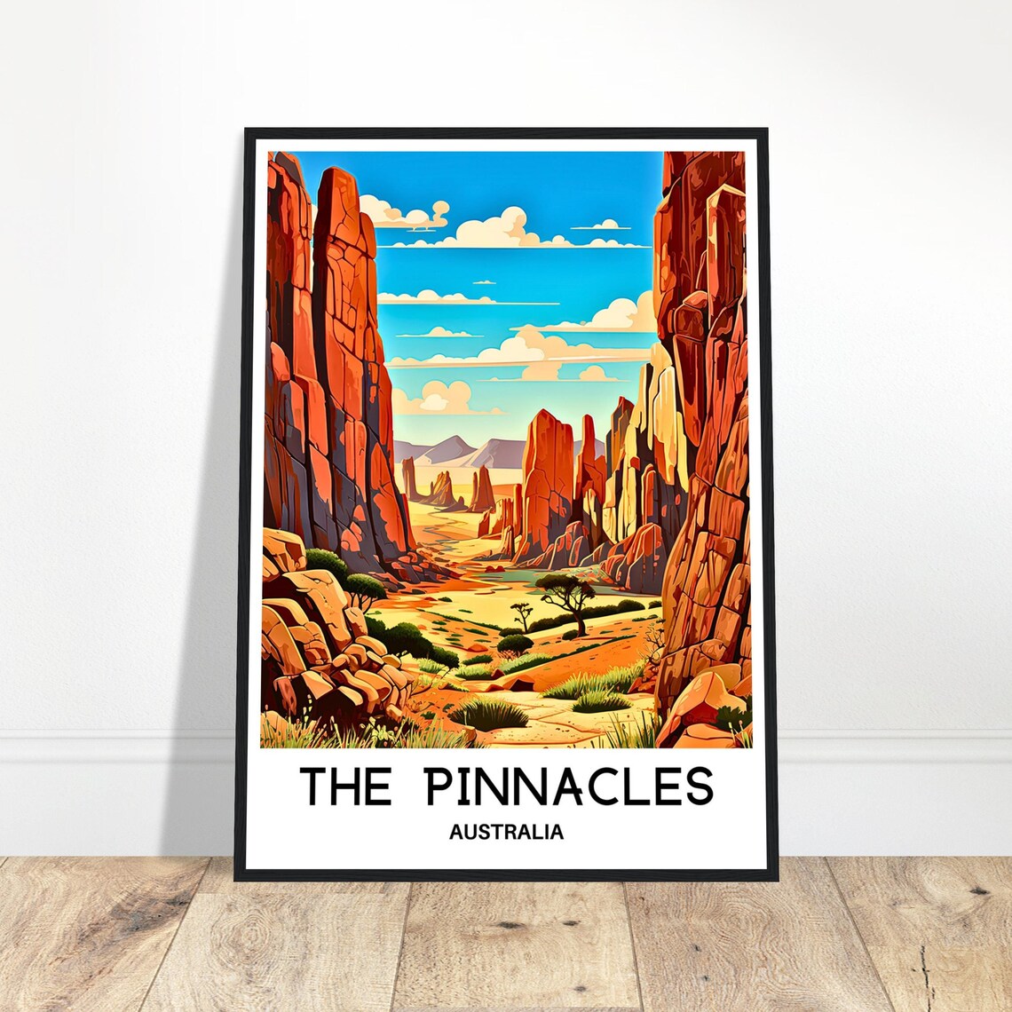 The Pinnacles Australia Red Rock Formations Desert Vista Poster