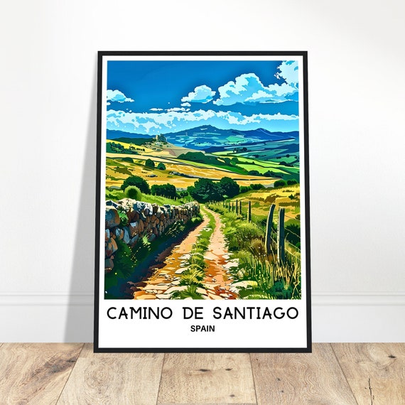 Camino De Santiago Travel Poster, Spain Art