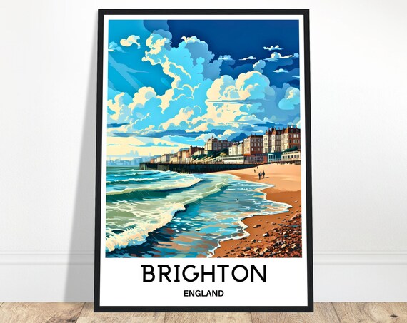 Travel Print Poster English Art England Lover Gift Wall Hanging Home Office Decor City Illustration