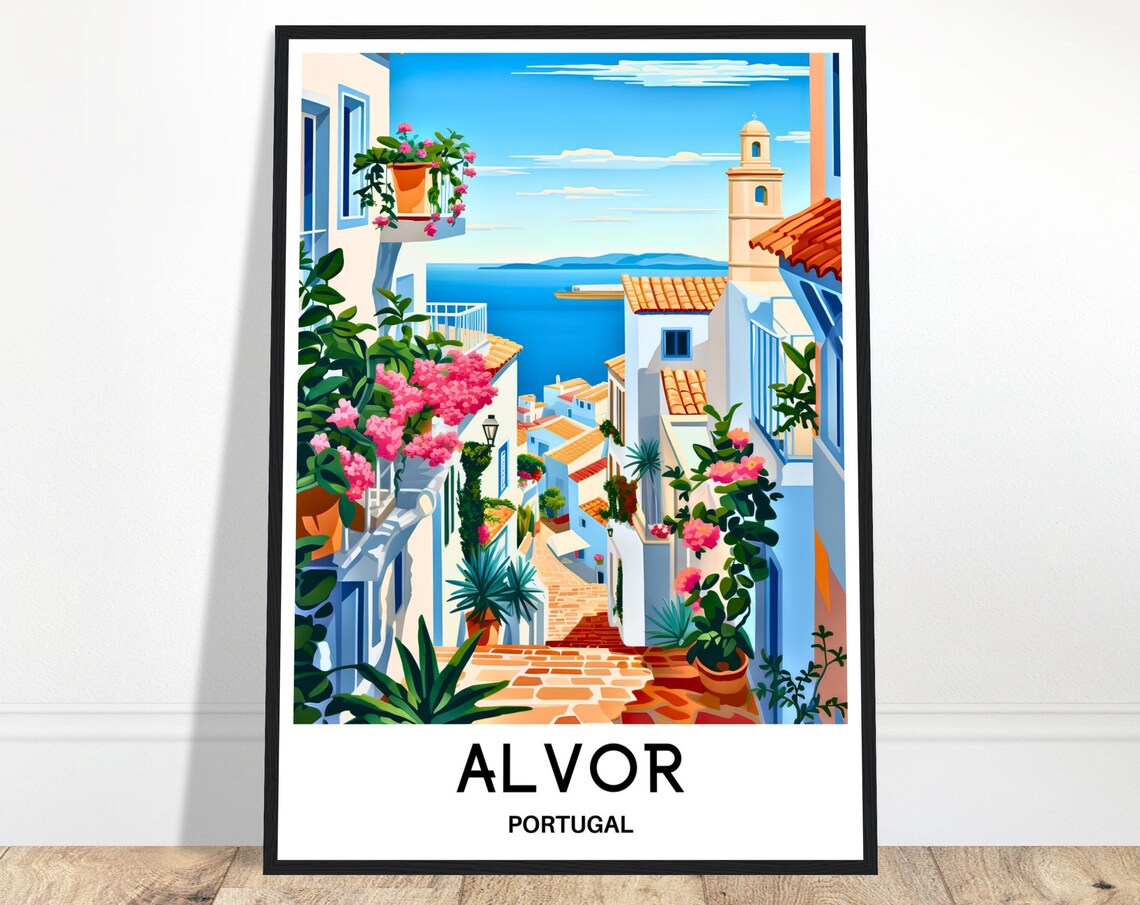 Alvor Algarve Travel Poster, Portugal Art Print