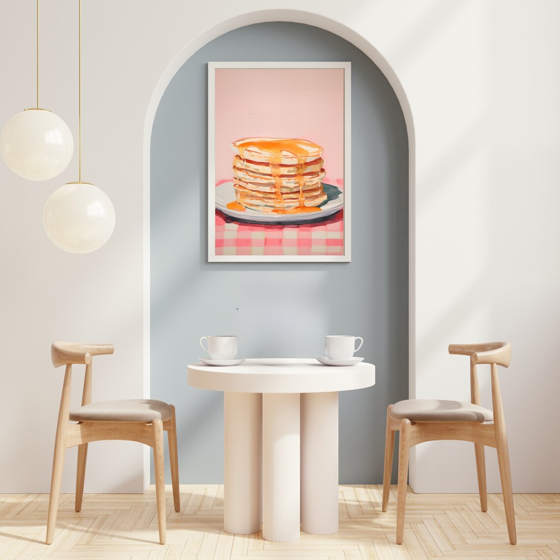 Colorful Pancake Painting, Breakfast Nook Art Print - Image 3