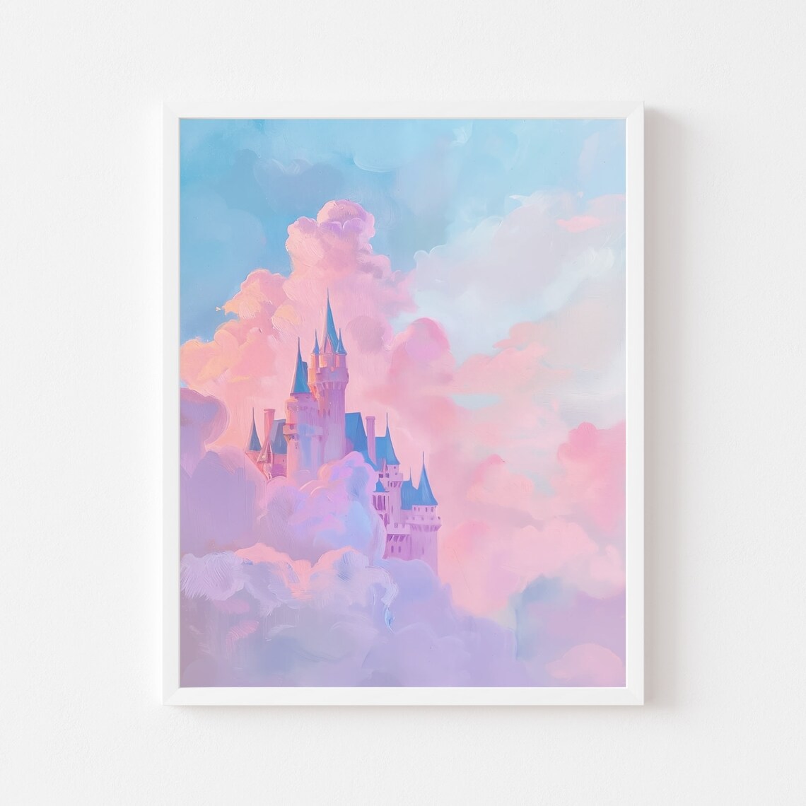 Magic Castle In The Clouds Art Print, Girls Room