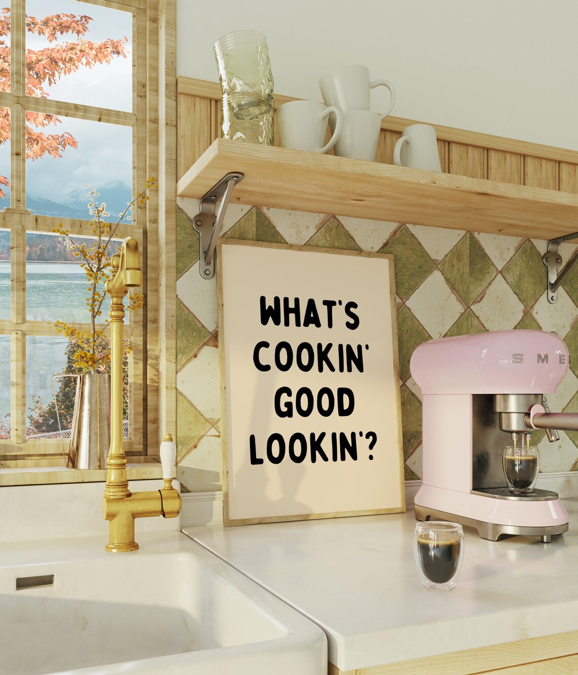 Whats Cookin Good Lookin? Retro Kitchen Art Print