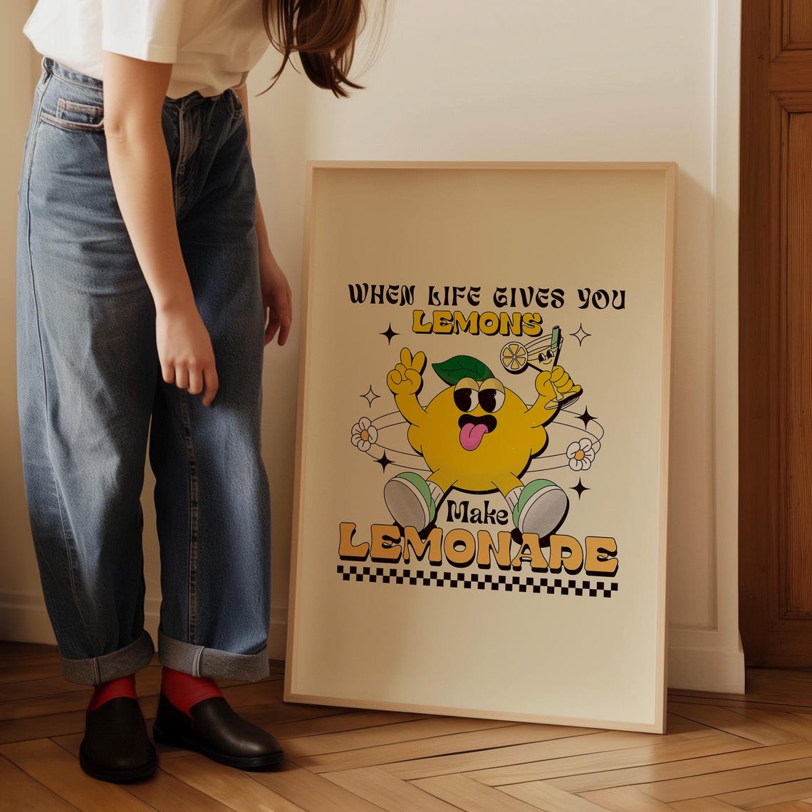 When Life Gives You Lemons Make Lemonade Retro Character Poster - Image 2