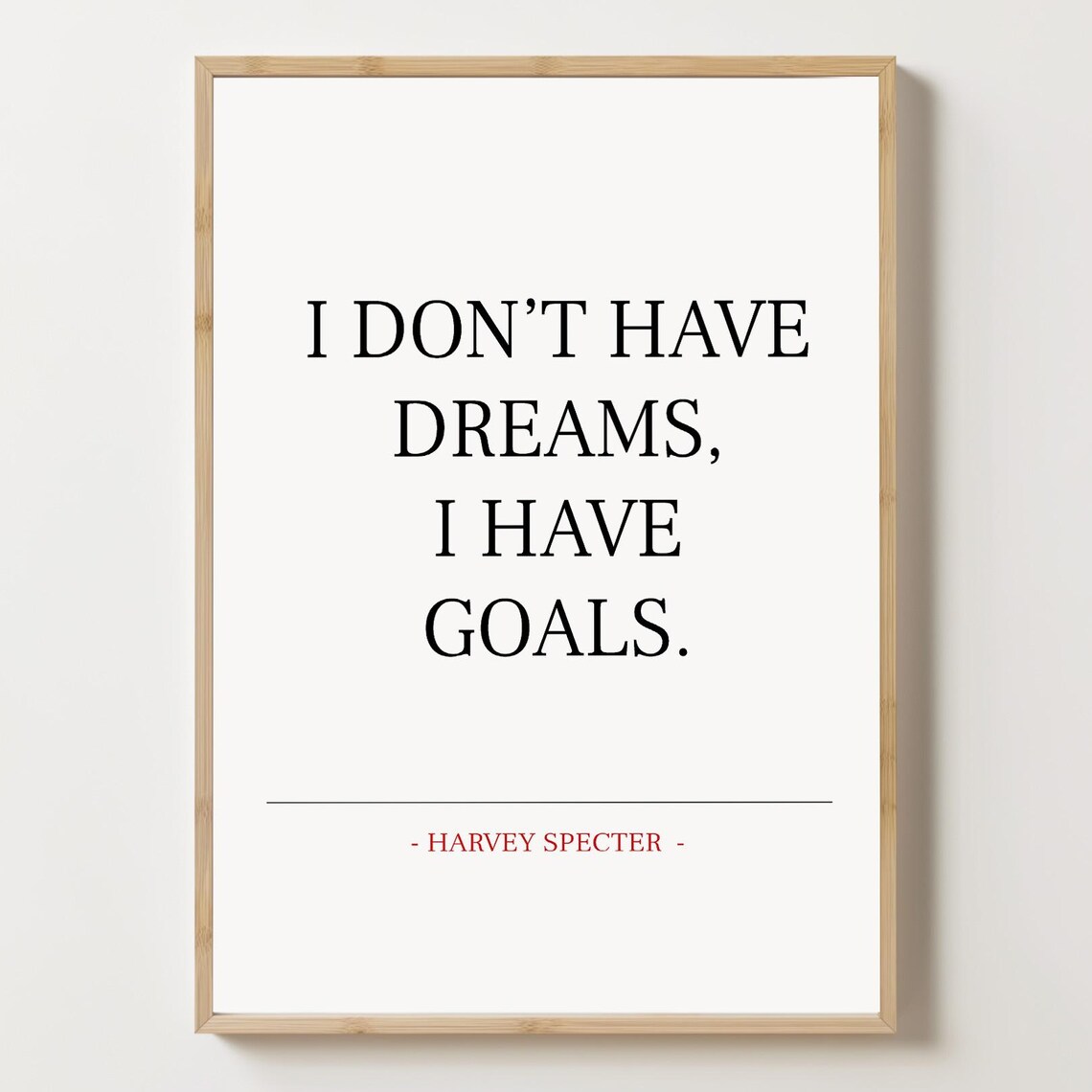 Harvey Specter Quote Art Print, TV Show Typography
