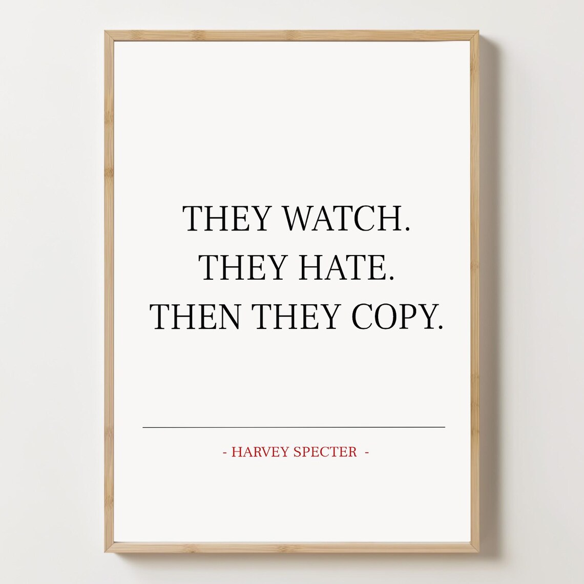 Harvey Specter Quote Poster, TV Character Art Print