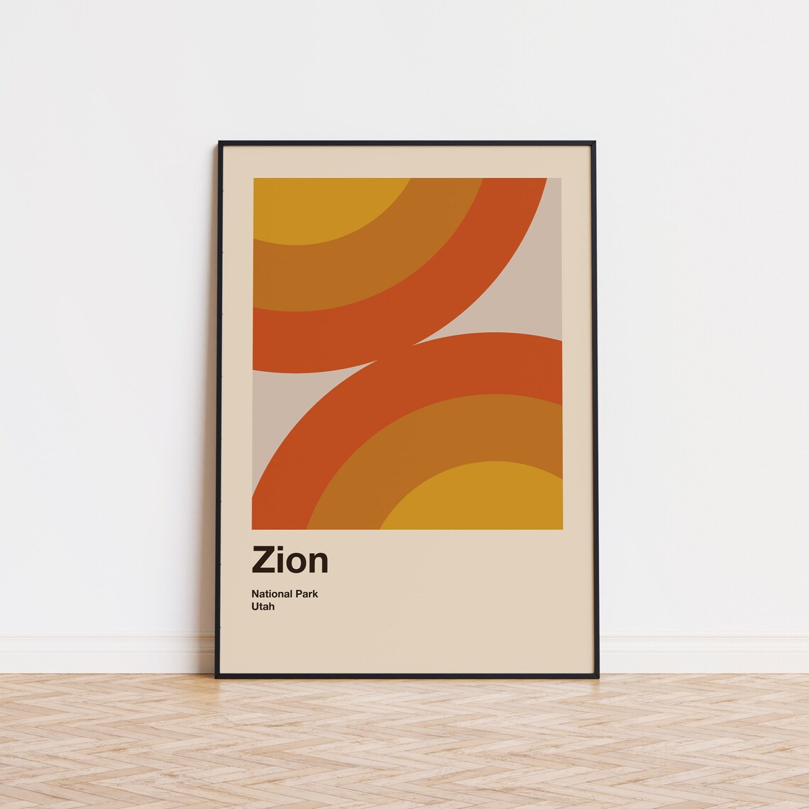 Zion National Park Mid-Century Travel Poster