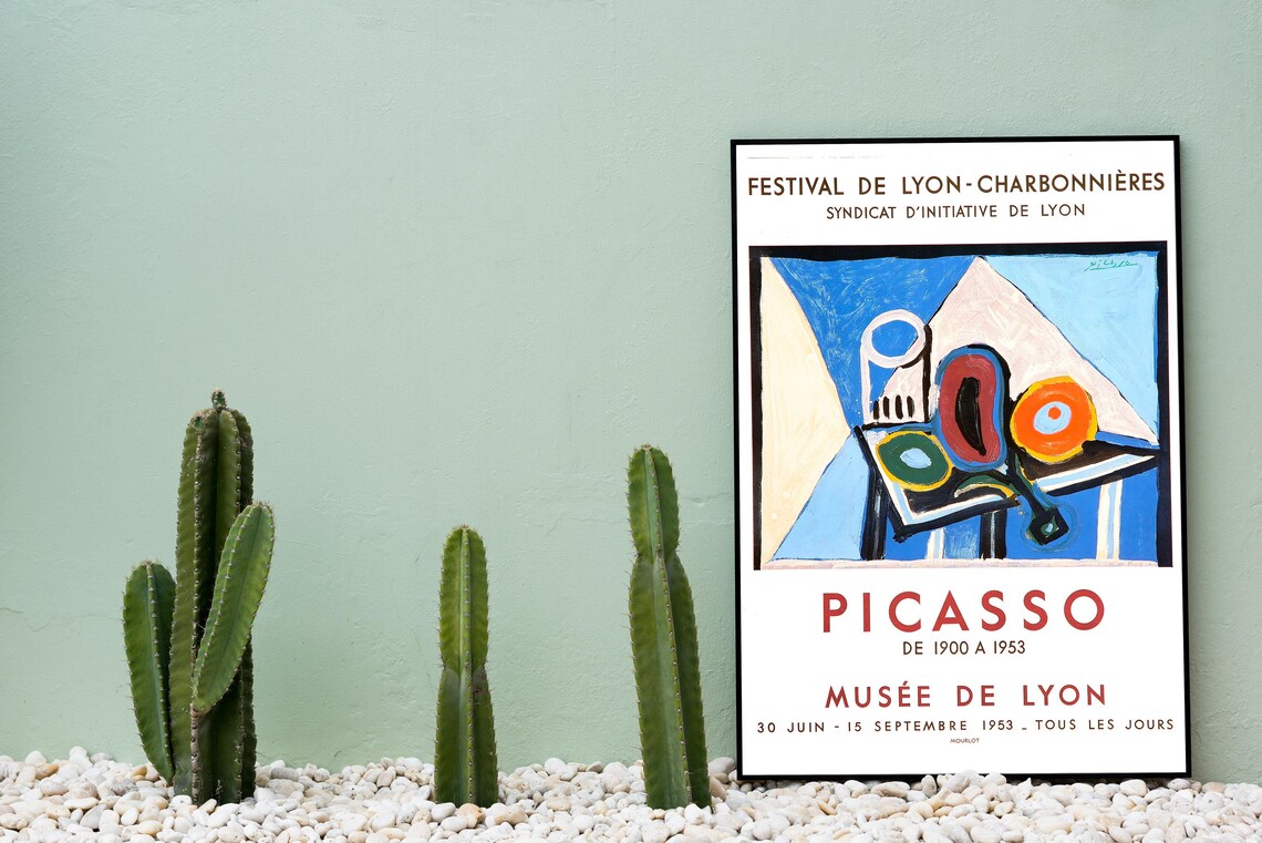 Picasso Exhibition Poster Wall Art Famous Art Prints Mid Century Modern Art Vp4 - Image 3