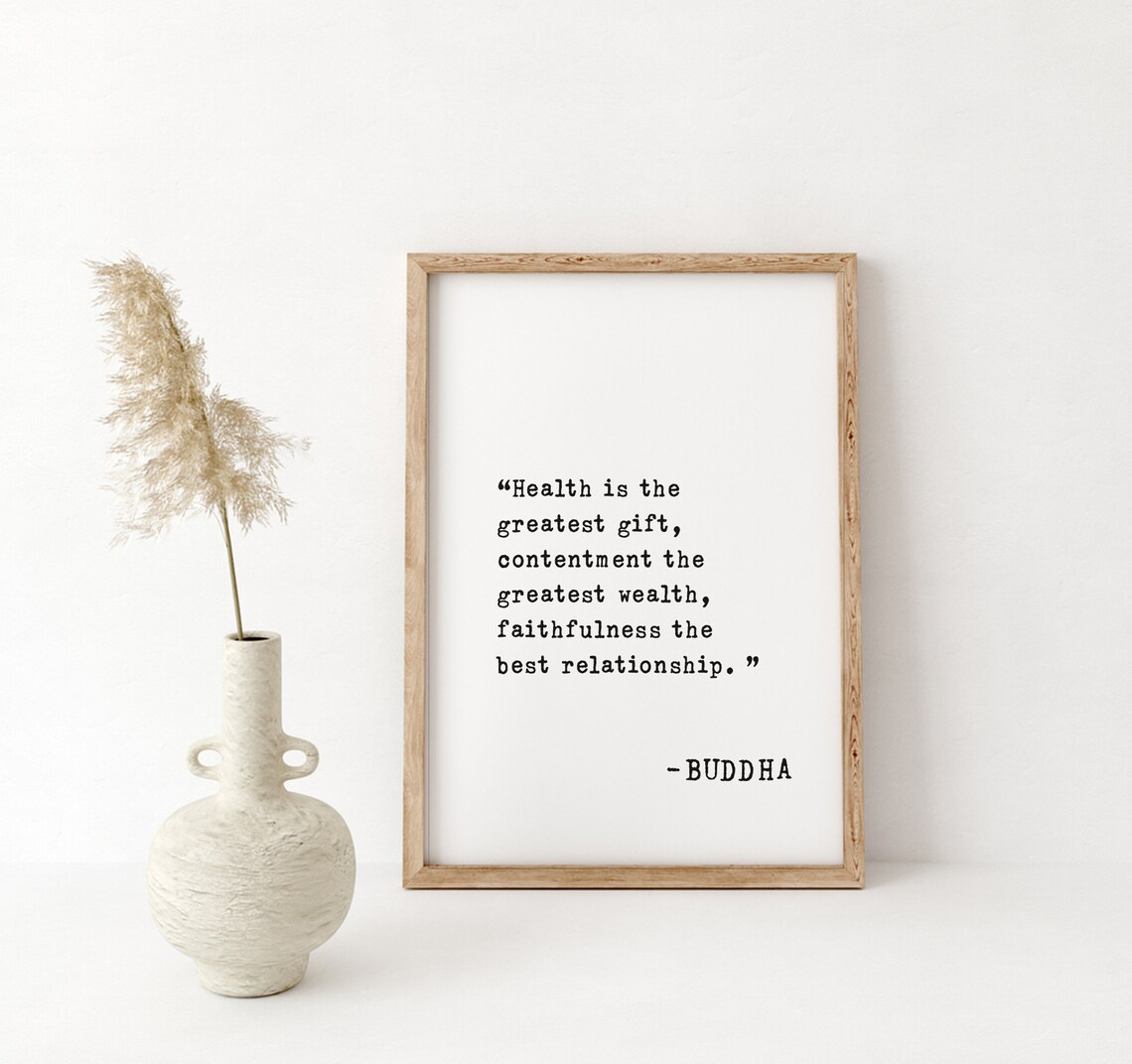 Buddha Quote - Health Is The Greatest Gift - Image 3