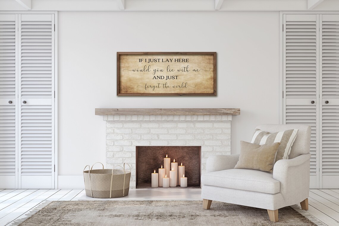 If I Lay Here Bedroom Sign, Above-Bed Wall Art Print - Image 4