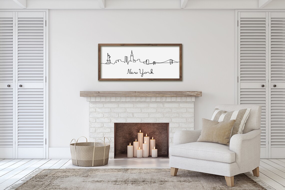 New York City Skyline Minimalist Line Art Print - Image 5