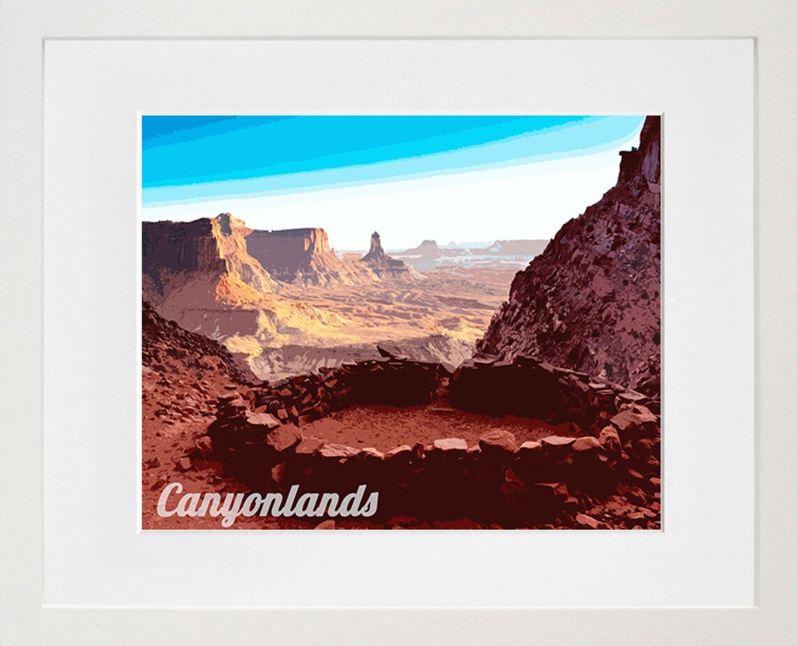 Canyonlands Utah National Park Desert Canyon Vista Travel Poster