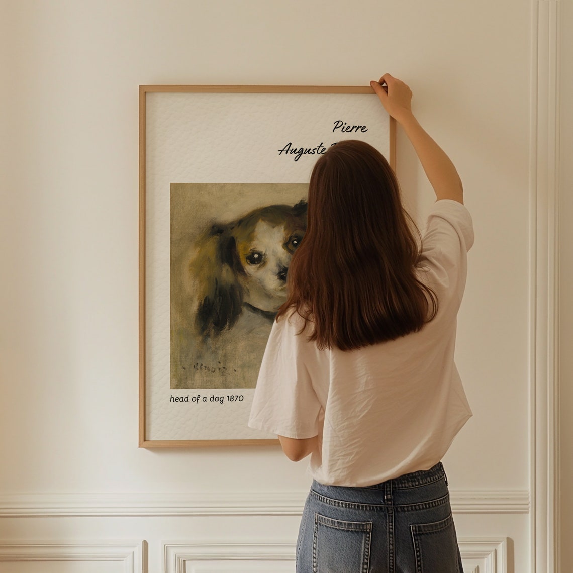 Pierre Auguste Renoir Head Of A Dog 1870 Pet Portrait Art Poster - Image 3
