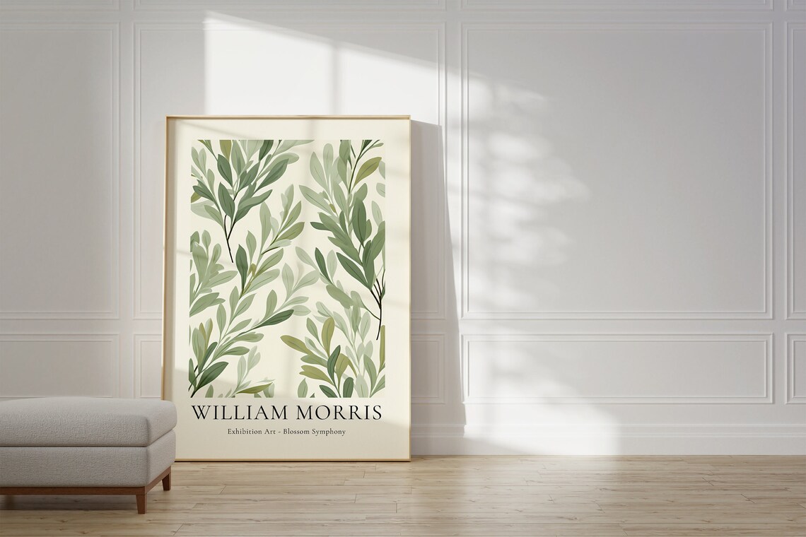 William Morris Poster, Mid-Century Floral Art Print