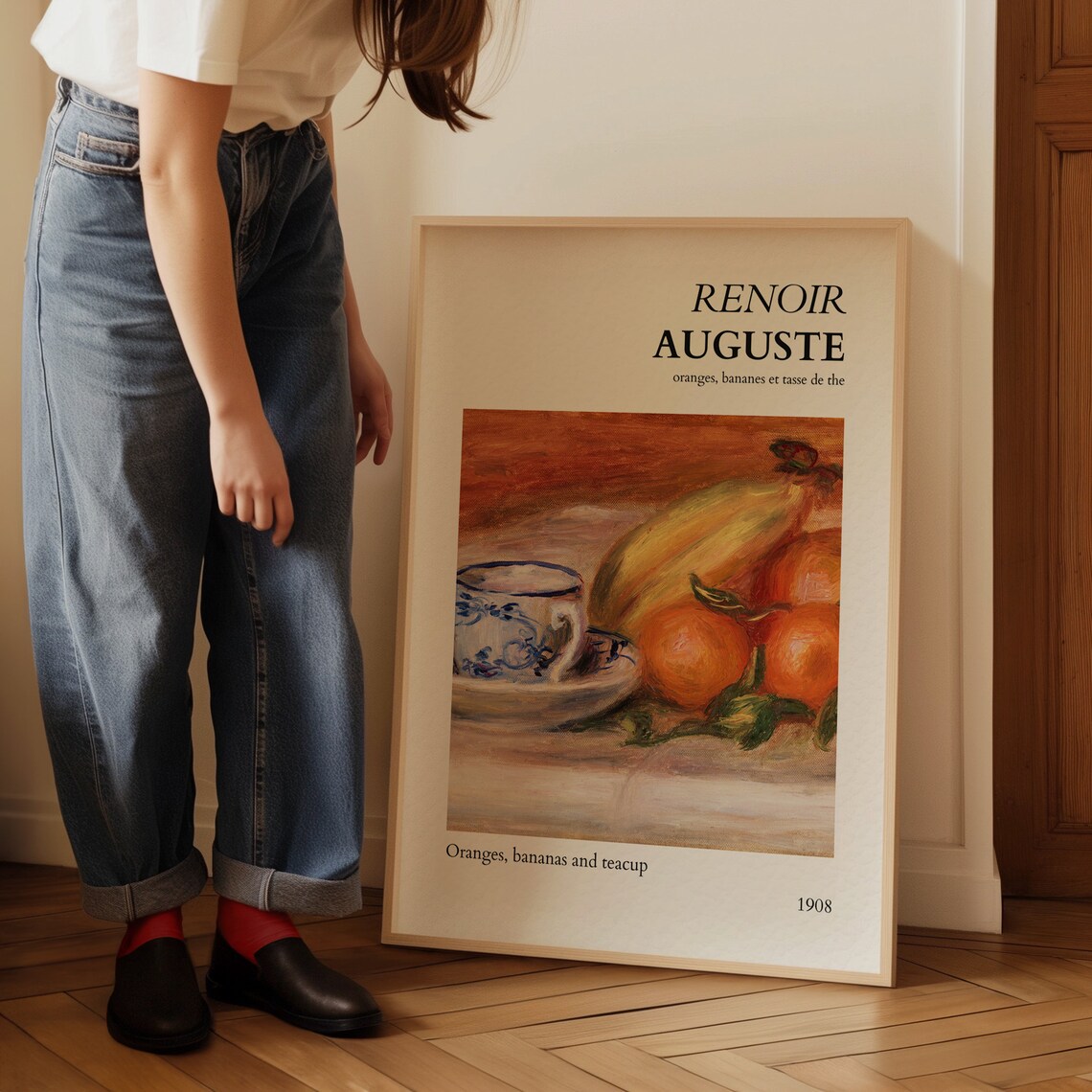Renoir Oranges, Bananas and Teacup Art Print - Image 4