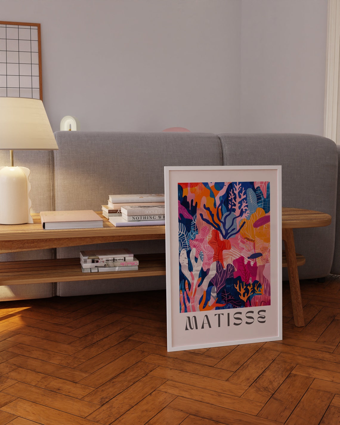 Matisse Vibrant Coral Reef Abstract Botanical Exhibition Poster - Image 3