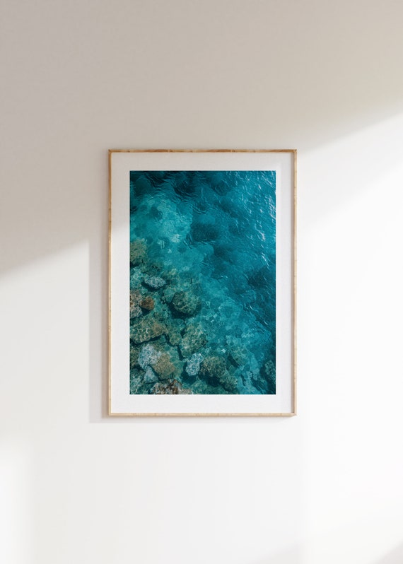 Coral Reef Wonders Poster, Minimalist Nautical Decor