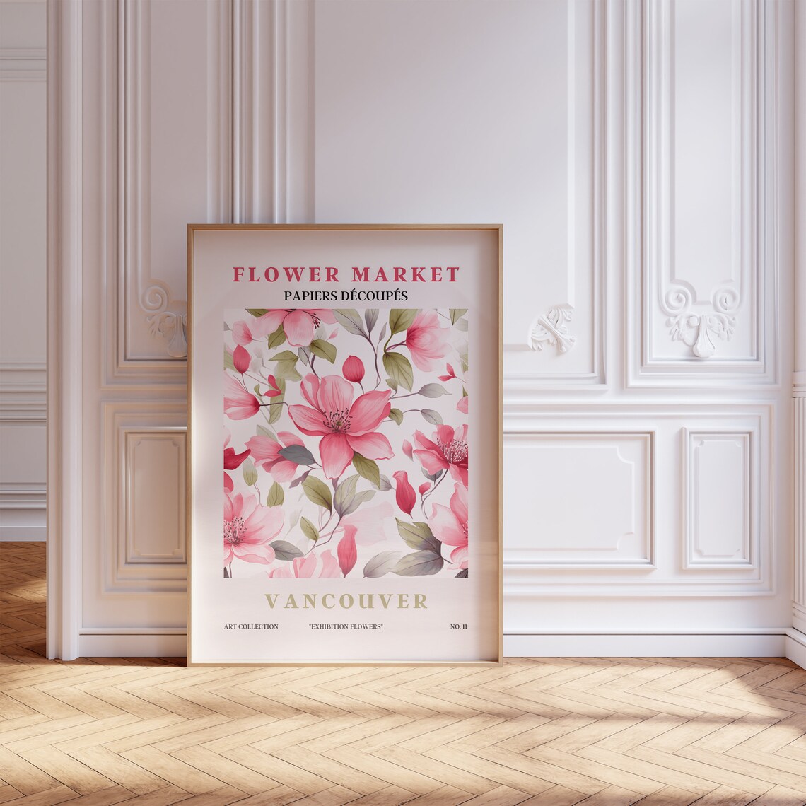 Flower Market Poster, Scandinavian Floral Typography Print - Image 5