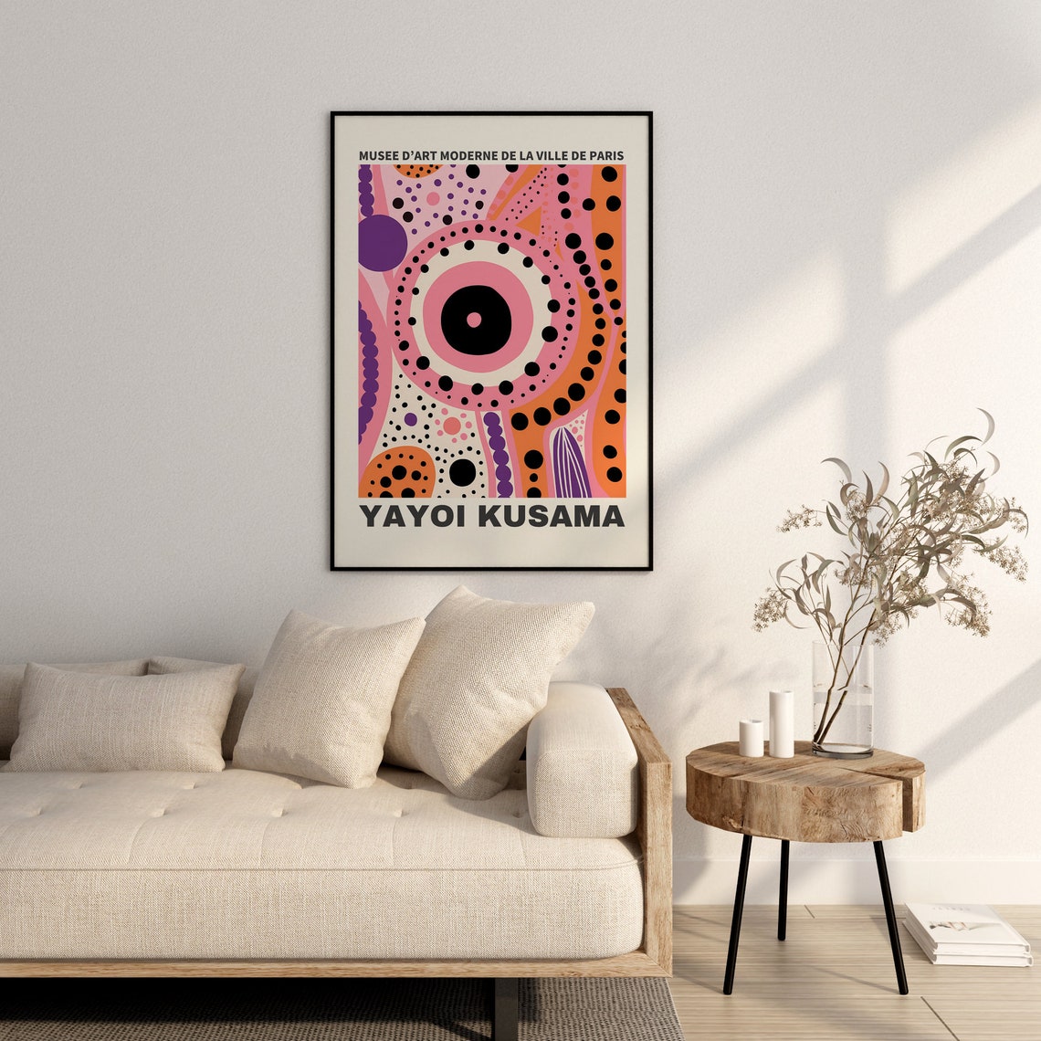 Yayoi Kusama Pink Purple Concentric Dots Target Modern Art Poster - Image 2