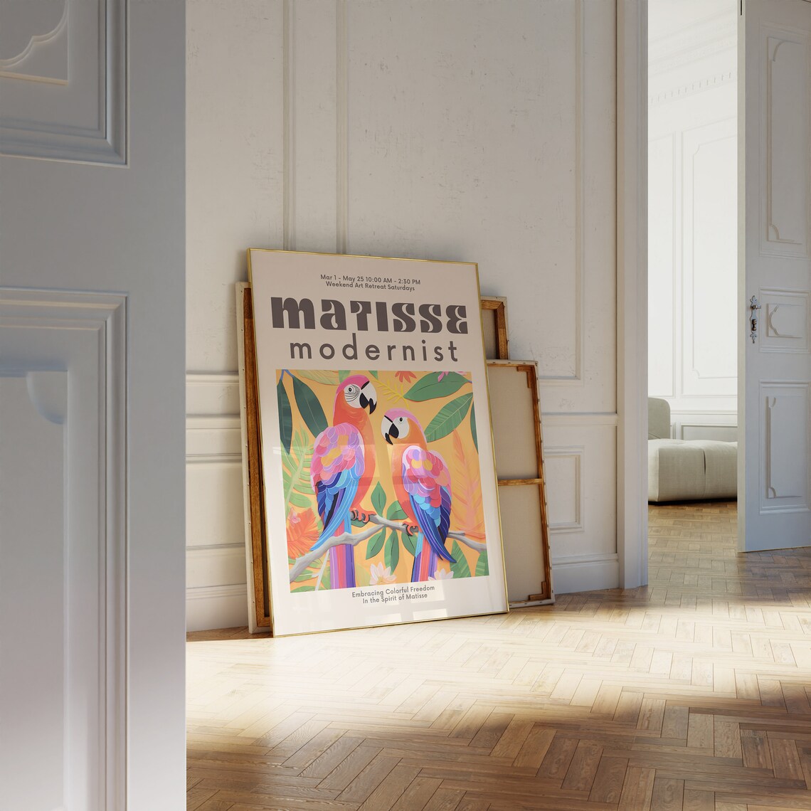 Matisse Modernist Colorful Parrots Tropical Fauvist Art Poster - Image 3