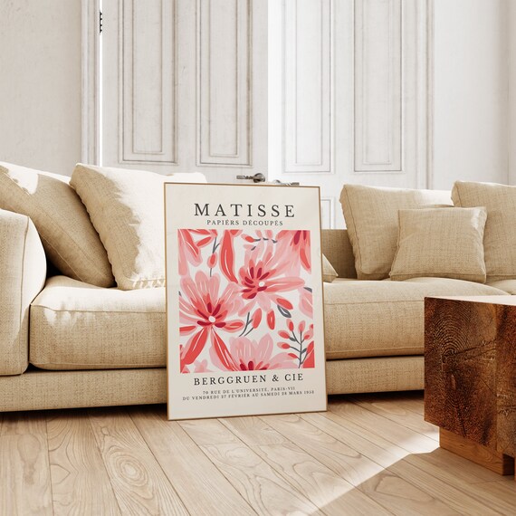Henri Matisse Papiers Decoupes Pink Floral Cut Out Art Poster