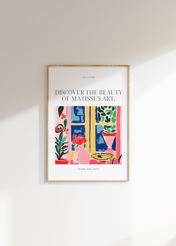 Henri Matisse Window Interior Pink Pitcher Flowers Scene Poster
