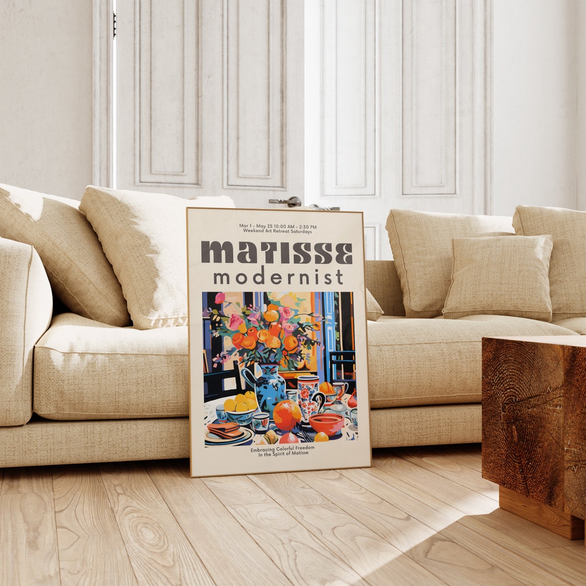Matisse Modernist Floral Still Life Blue Vase Exhibition Poster - Image 4