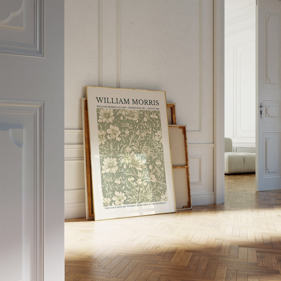 William Morris Sage Green Floral Pattern Gallery Exhibition Poster - Image 4