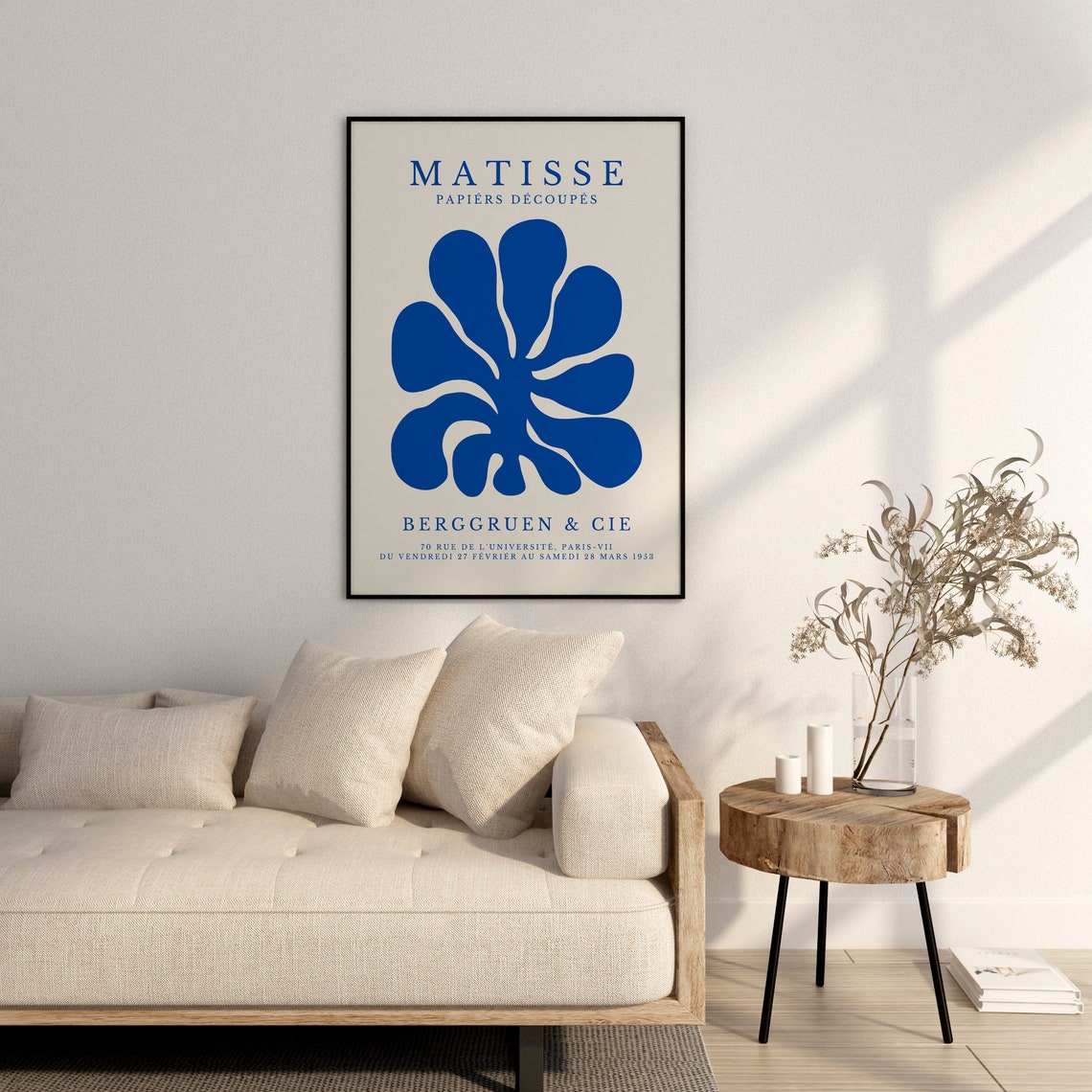 Matisse Papiers Decoupes Blue Organic Shape 1953 Paris Poster - Image 2