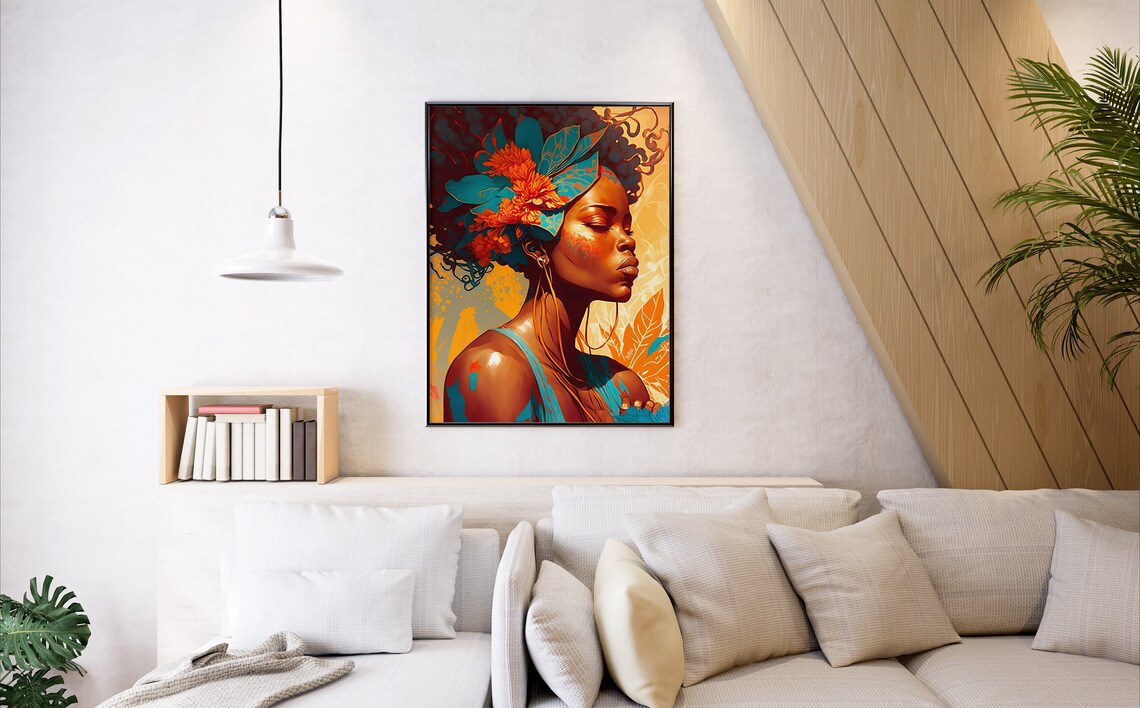 African Woman Floral Design Poster, Feminist Power - Image 7
