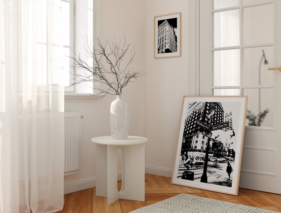 New York Cityscape Print Black And White Madison Avenue