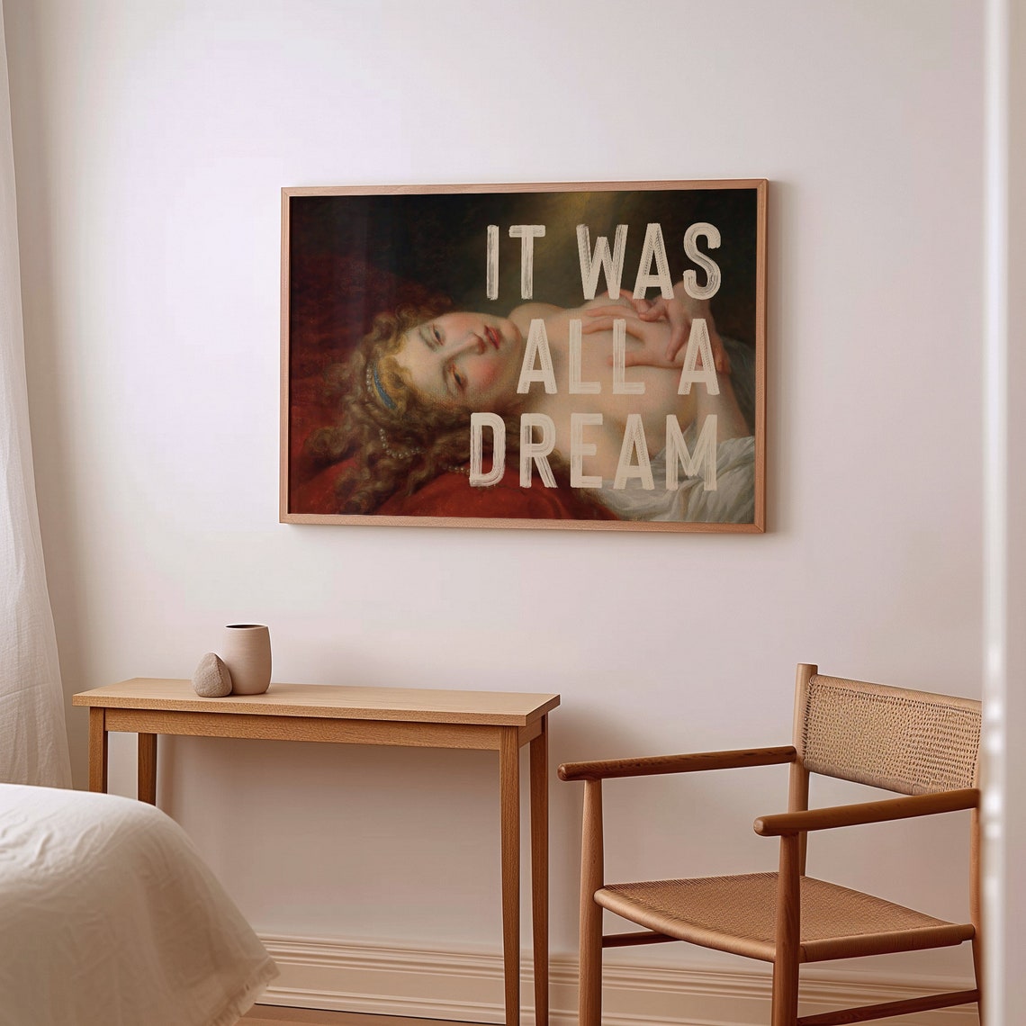 It Was All A Dream Classical Painting Quote Romantic Bedroom Print - Image 3