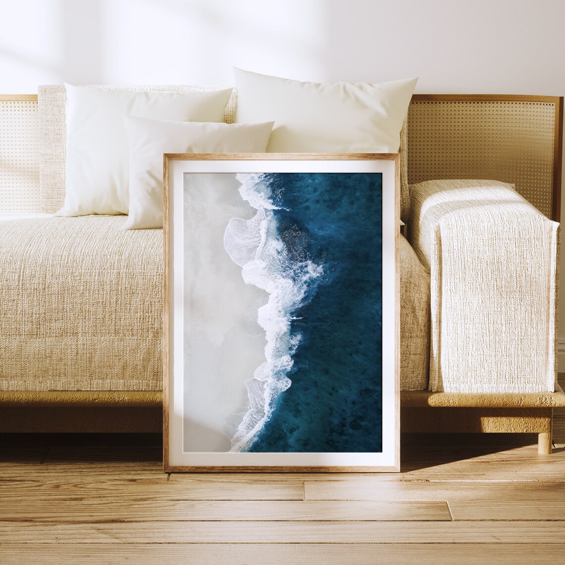 Aerial Beach Print, Modern Coastal Wall Art Print - Image 3