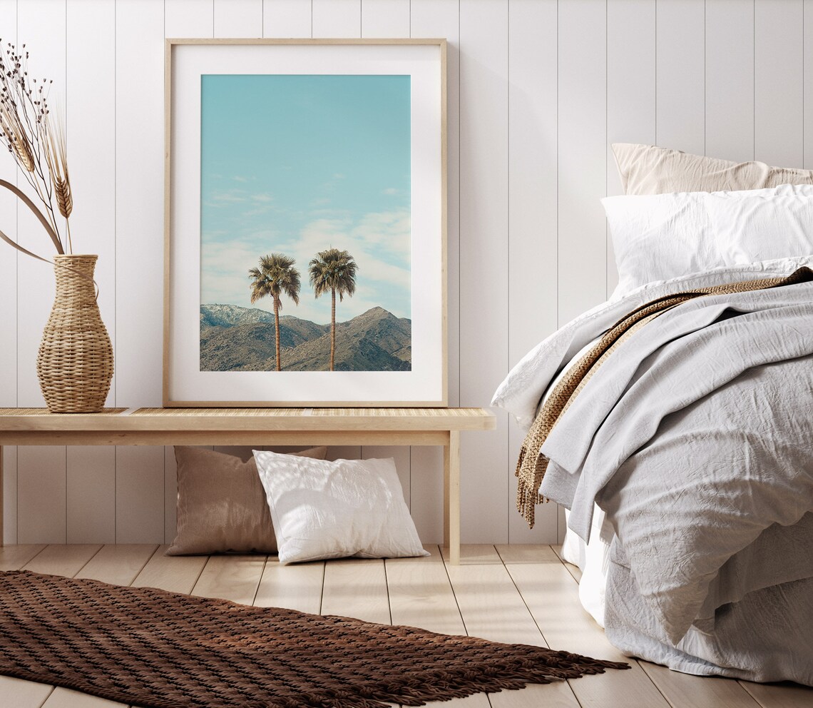 Palm Springs Palm Trees Travel Poster, Desert Landscape - Image 2