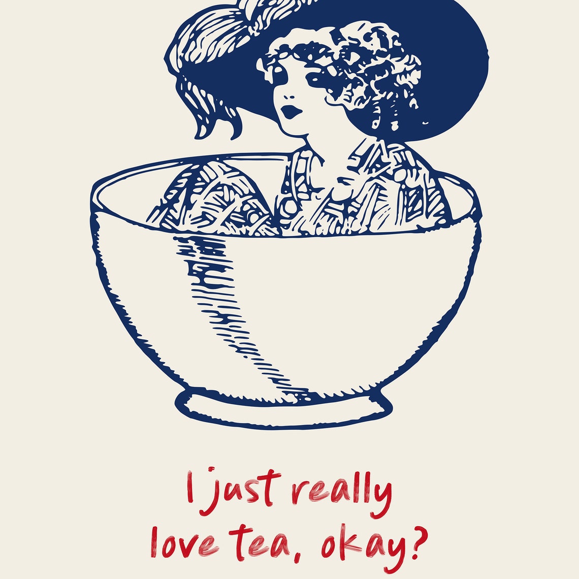 Funny Tea Lover Print Kitchen Decor Wall Art Cute Minimalist Art Prints A86 - Image 2