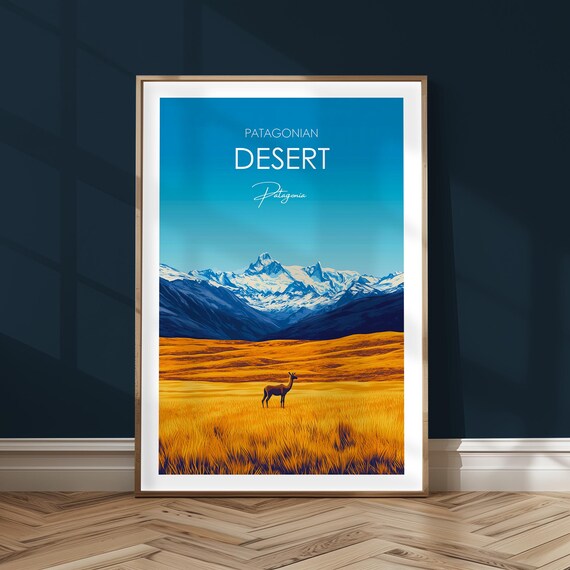 Patagonian Steppe Poster Argentina Natural Wonders South America Wall Art Chile Decoration