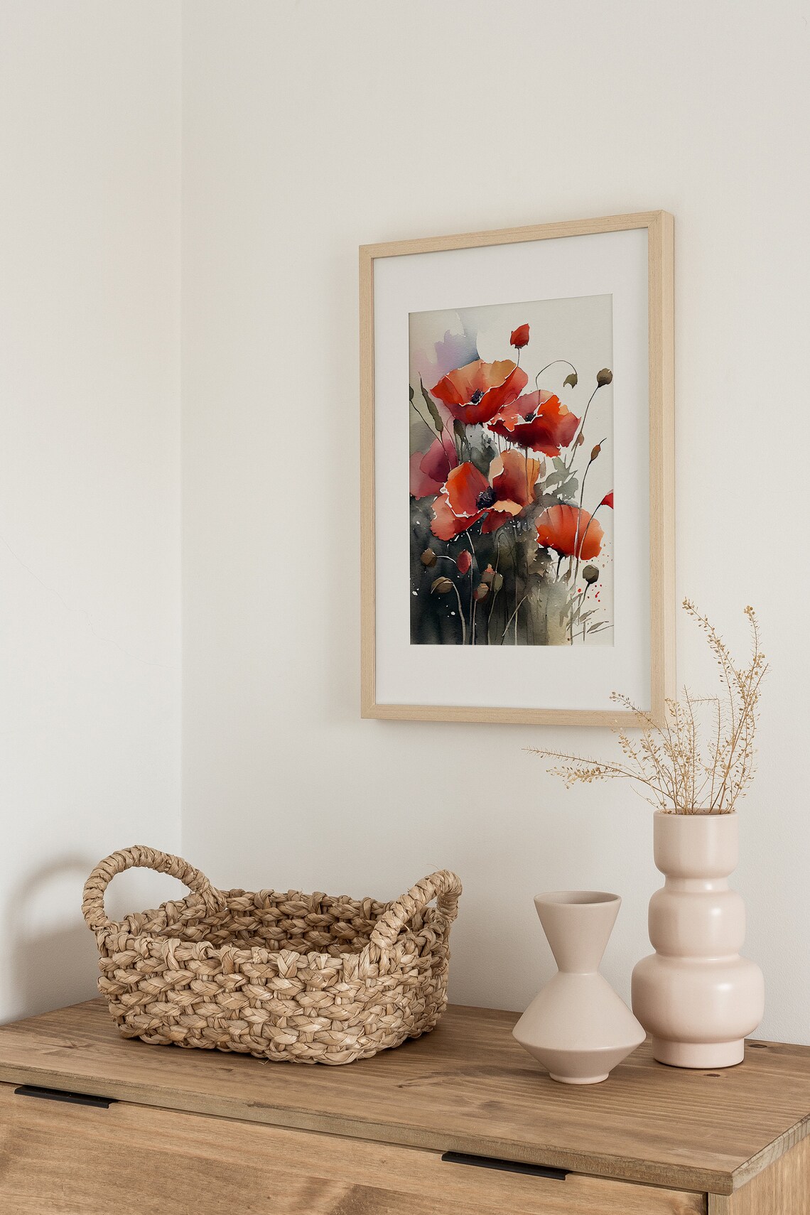 Poppy Painting Watercolor Floral Art Print - Image 3