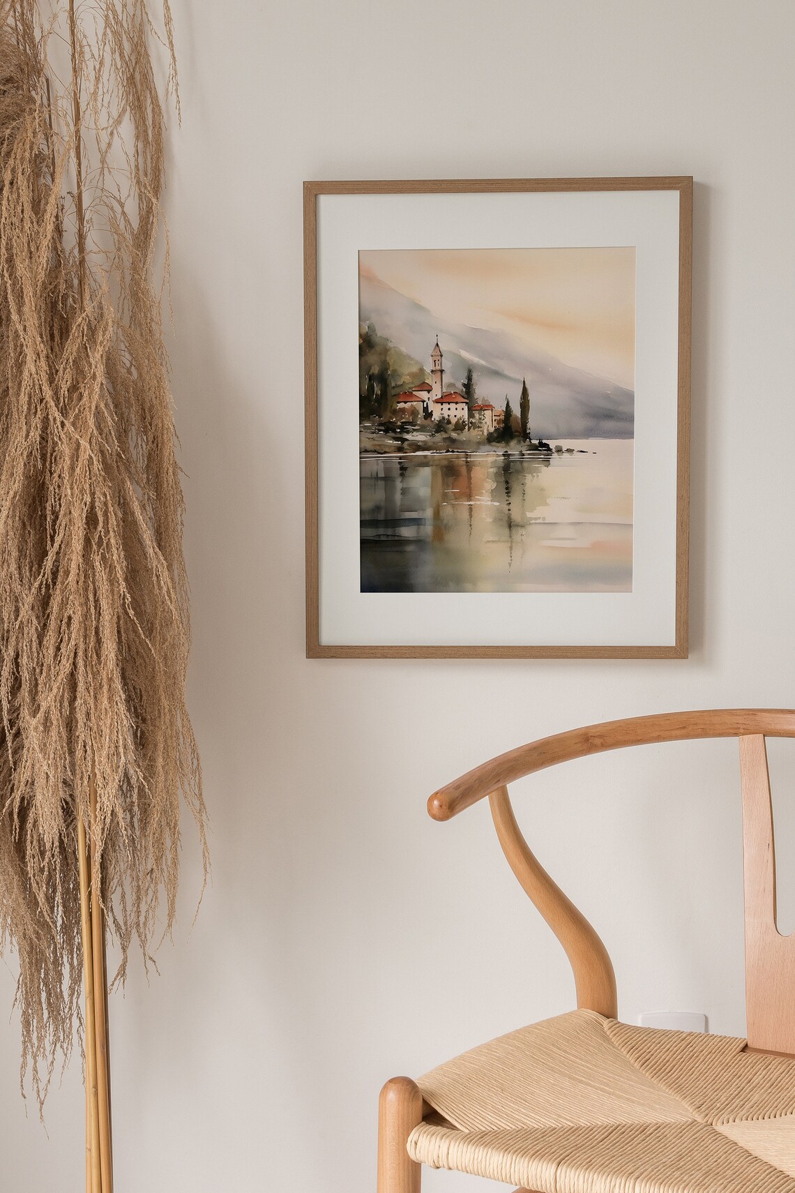 Lake Como Watercolor Bellagio Art Print, Italy - Image 2